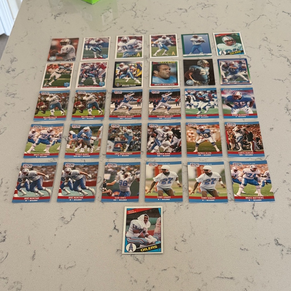 Houston Oilers Football Card Collection Bundle